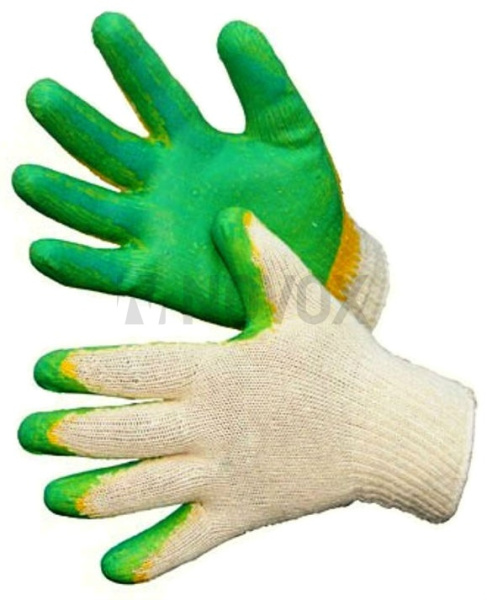 Перчатки х/б с двойным латексным покрытием