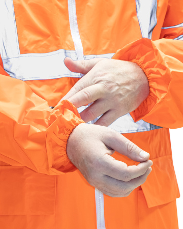 Плащ влагозащитный сигнальный с СОП SIRIUS Профи (225 гр/м2)