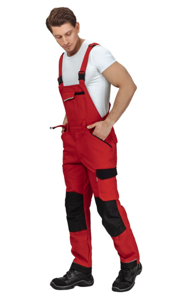 Полукомбинезон мужской "Сюрвейер" красный/чёрный