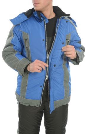 Костюм зимний "Ультра", куртка, п/к, василек/серый/черный