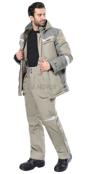 Костюм «ОЗОН» зимний, куртка/брюки, св.оливковый/т.оливковый
