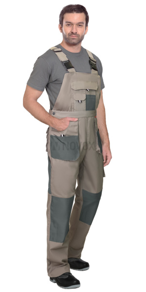 Полукомбинезон "ОБЕРОН" песочный с серо-зеленым