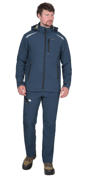 Куртка СПЕЙС софтшелл синяя (ЧЗ)