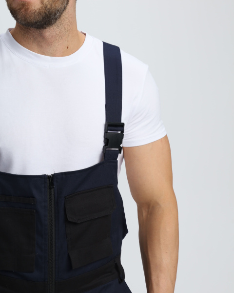 Полукомбинезон Милан NEW CH МВО (тк.Смесовая,270), т.синий/черный