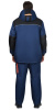 Костюм "МАНХЕТТЕН-М" зимний, куртка дл, брюки, тёмно-синий с черным и кирпичной отделкой