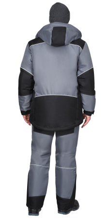 Костюм "АРКТИКА" зимний, куртка дл., брюки, средне-серый с черным
