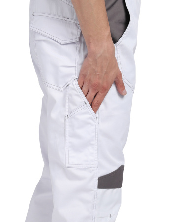 Полукомбинезон ЦИТРИН белый со средне-серым (ЧЗ)