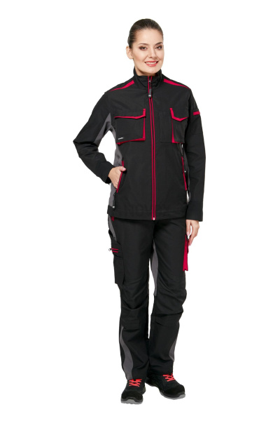 Куртка рабочая женская летняя/демисезонная "Студио" цвет черный