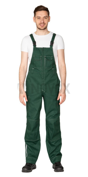 Полукомбинезон мужской летний "Эко-Труд" тёмно-зелёный, СОП