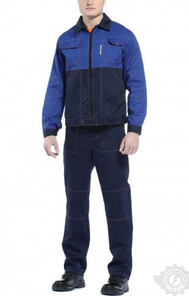 Костюм "Универсал-Люкс", куртка, брюки, темно-синий-василек