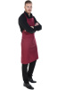 Фартук «BARISTA» с нагрудником, цвет burgundy (бордо)