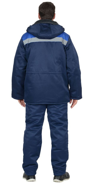 Костюм зимний "Бригадир" куртка, брюки, т.синий/василек