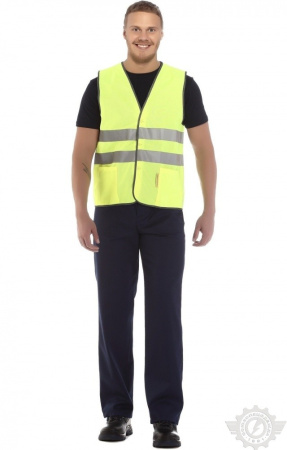Сигнальный жилет "Спектр" лимонный с СВП (СОП)