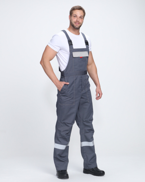 Костюм "Флофт-2" Премиум СОП (тк.Смесовая,240) п/к, т.серый/серый/красный