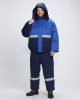 Костюм зимний Темп (тк.Смесовая,210) п/к, т.синий/васильковый