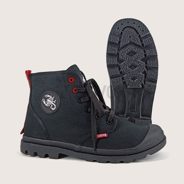 Кеды высокие Скорпион Комфорт ПУ-Р (арт.1650), черный, тк. CANVAS