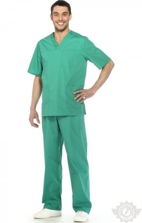 Костюм медицинский мужской "Спец" зеленый