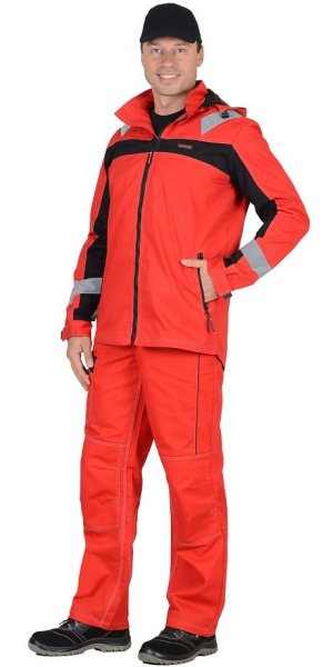 Костюм "Сидней" куртка (чз), п/к, красный с черны, СОП