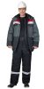 Костюм "ПАРИТЕТ-РОСС" зимний, куртка длинная, брюки, черный с темно-серым, красным и СОП