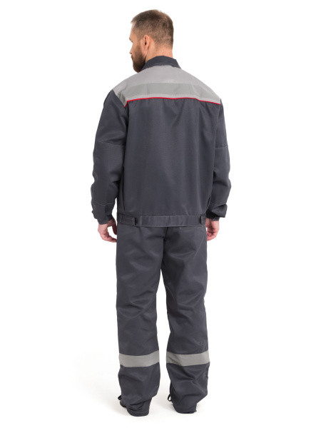 Костюм "Нова" куртка+брюки, цв. т. серый/св. сер.