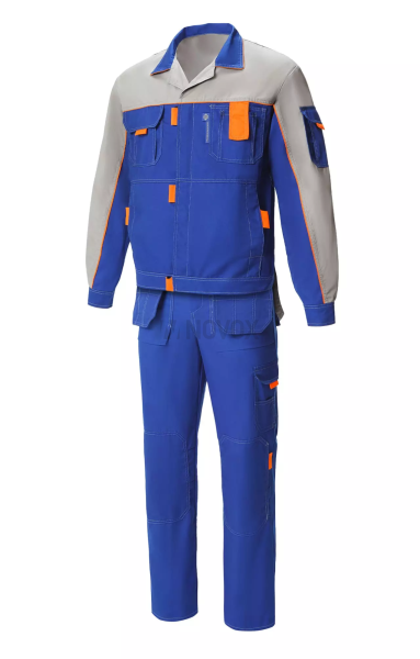 Костюм "Профессионал-1", куртка, брюки,  василек-светло-серый