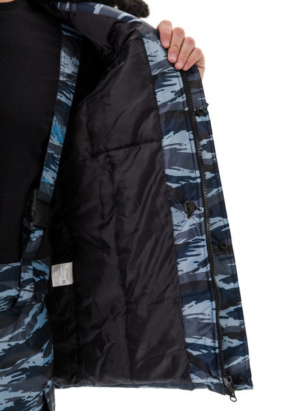 Куртка мужская "Охрана" зимняя кмф серый "вихрь"