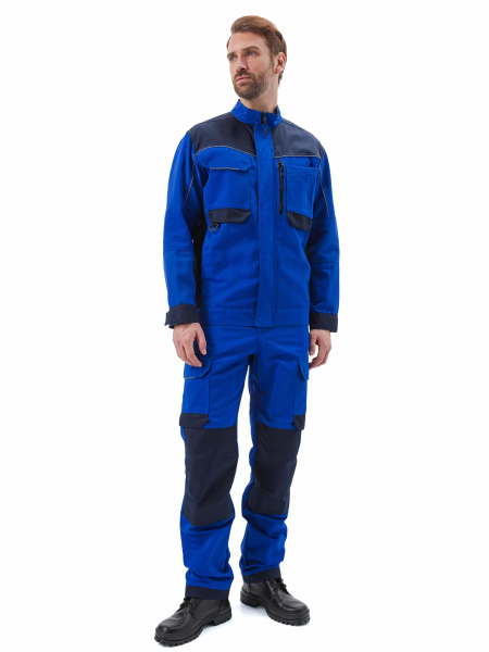 Костюм "ГОРОД" куртка/брюки, цвет: ВАСИЛЕК/Т.СИНИЙ