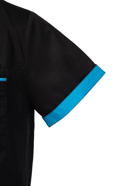 Куртка LINDRED (ЛИНДРЕД) ОРИОН короткий рукав мужская черная бирюза