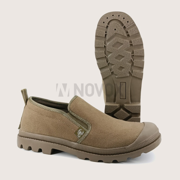 Кеды Скорпион Слипон Резина (арт.2701) хаки, тк. CANVAS