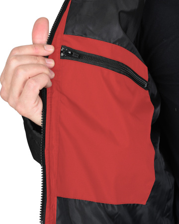 Куртка УРБАН черная с красным