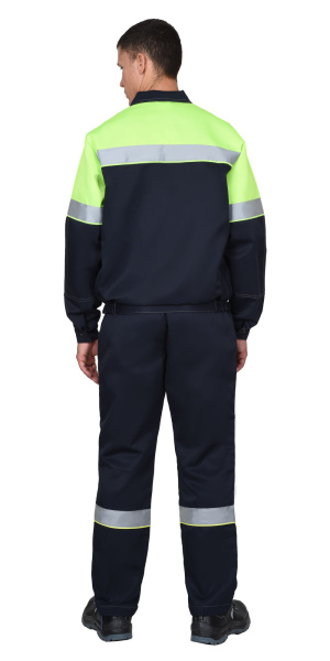 Костюм ЛЕГИОНЕР куртка кор., п/к, синий с лимонным и СОП