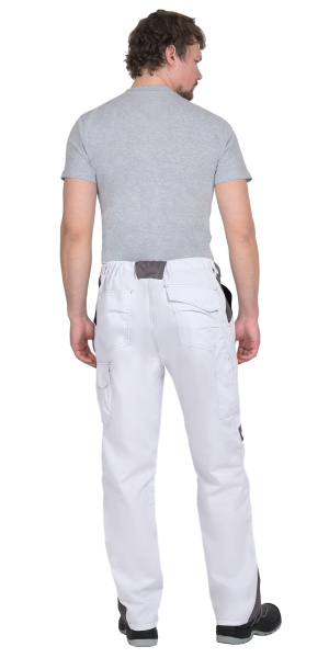 Брюки ЦИТРИН белый со средне-серым (ЧЗ)