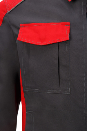 Костюм "STATUS" NEW (Статус), куртка, брюки, графит красный