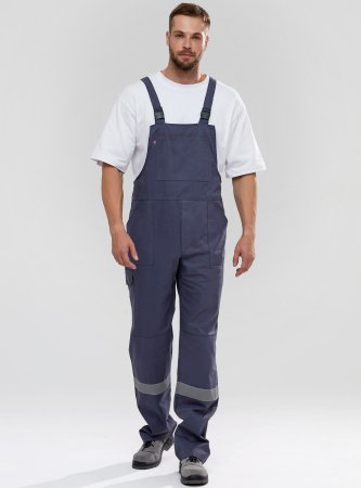 Костюм "Флофт-2" СОП У. (тк.Саржа,250) п/к, т.серый/св.серый