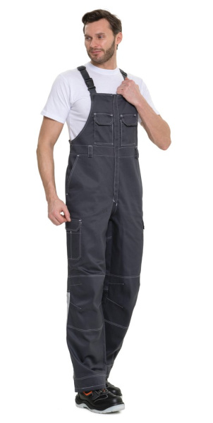 Полукомбинезон мужской летний "Эко-Труд" тёмно-серый, СОП