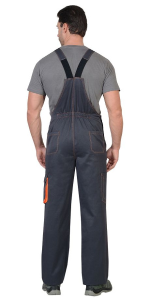 Полукомбинезон "CROWN", т.серый с оранжевым