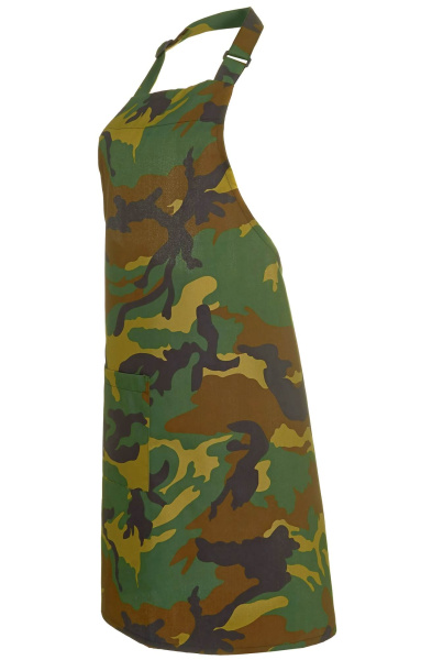 Фартук HORECA (ХОРЕКА) с нагрудником camouflage green (камуфляжный зеленый)