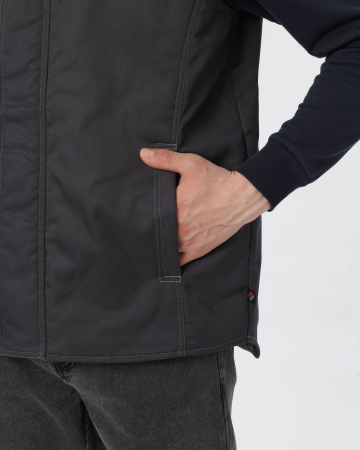 Жилет утепленный Грей (тк.Балтекс,210), т.серый/красный