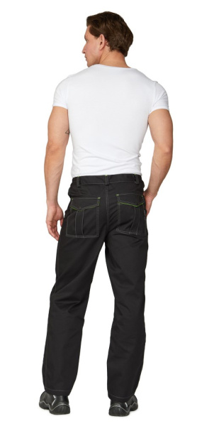 Брюки мужские "Эко-Босс" чёрные/лимонные