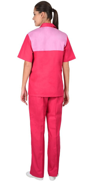 Костюм "ЛОТОС" женский сливовый с тепло-розовым