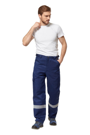 Костюм  "Профи 1", куртка, брюки, цвет василек/темно-синий