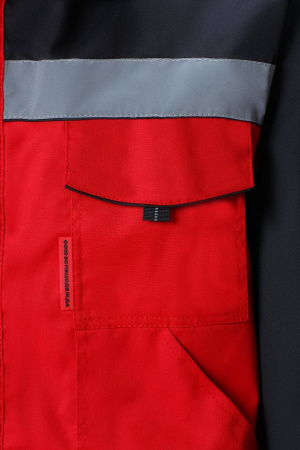 Костюм Мастер-Люкс с СВП красный/черный, куртка, п/к