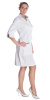 Халат "Элит" медицинский женский, белый + серый