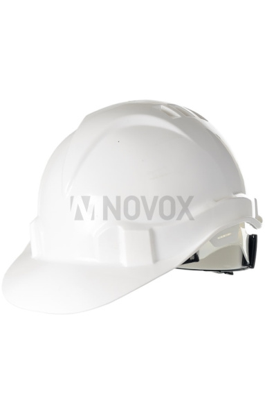 Каска строительная с храповым механизмом белая