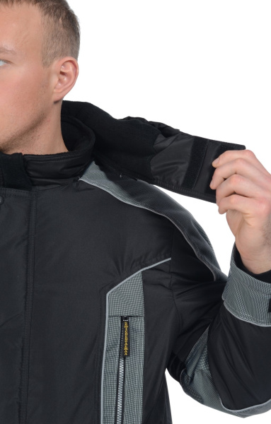 Куртка зимняя "Ультра", черный/серый