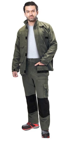 Костюм "Тритон" куртка, брюки хаки с черным, тк. Кошачий глаз