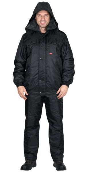 Костюм зимний "Полюс" куртка, полукомбинезон, черный