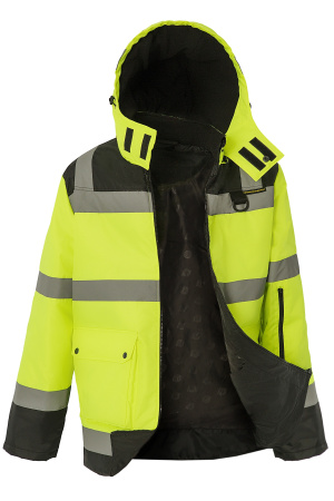 Куртка СПЕКТР утепленная лимон/черная