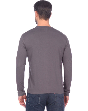 Футболка с длинным рукавом серая