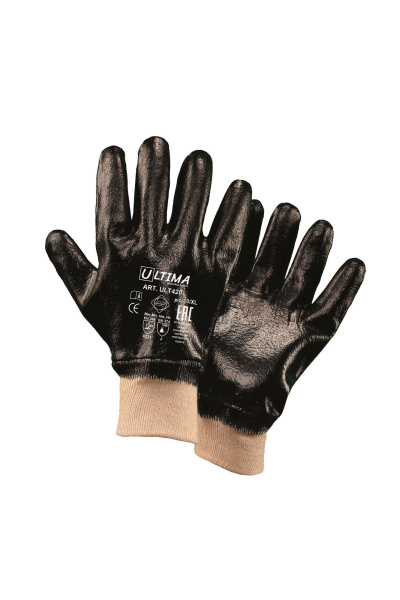 Перчатки рабочие Ultima ULT420 с нитриловым покрытием, манжета резинка